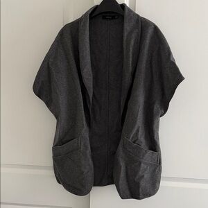 Talula Dark Gray Open Front Women's Poncho